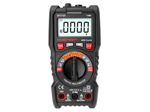 Multímetro Digital Habotest HT113C 10A 600V Autorango NCV