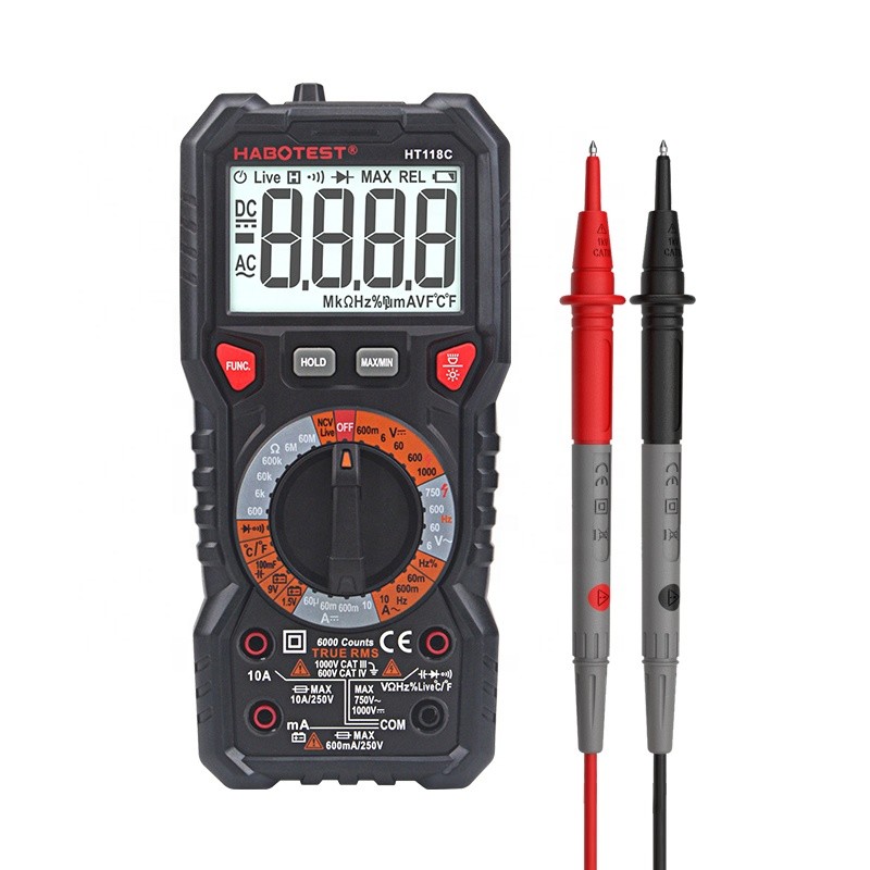 Multímetro Digital Habotest HT118C True RMS 6000 Cuentas 1000V DC / 750V AC