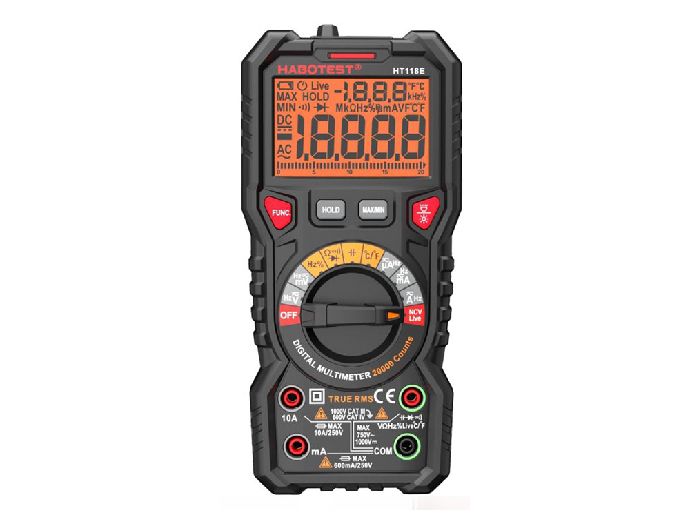 Multímetro Digital Habotest HT118E True RMS Autorango