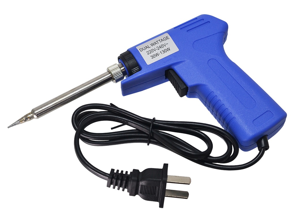 Cautín Tipo Pistola 30W a 130W para Soldar con Enchufe Plano