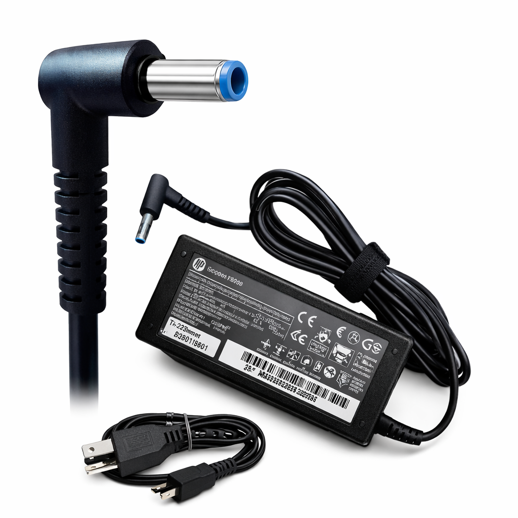 Cargador HP 19.5v 3.33a Punta Azul Cable Corriente