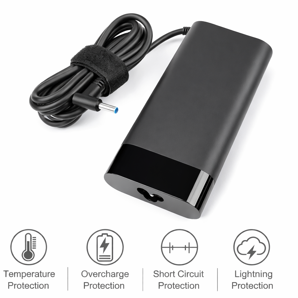 Cargador HP ORIGINAL 19.5v 7.7Aa 150W Punta Azul Cable Corriente