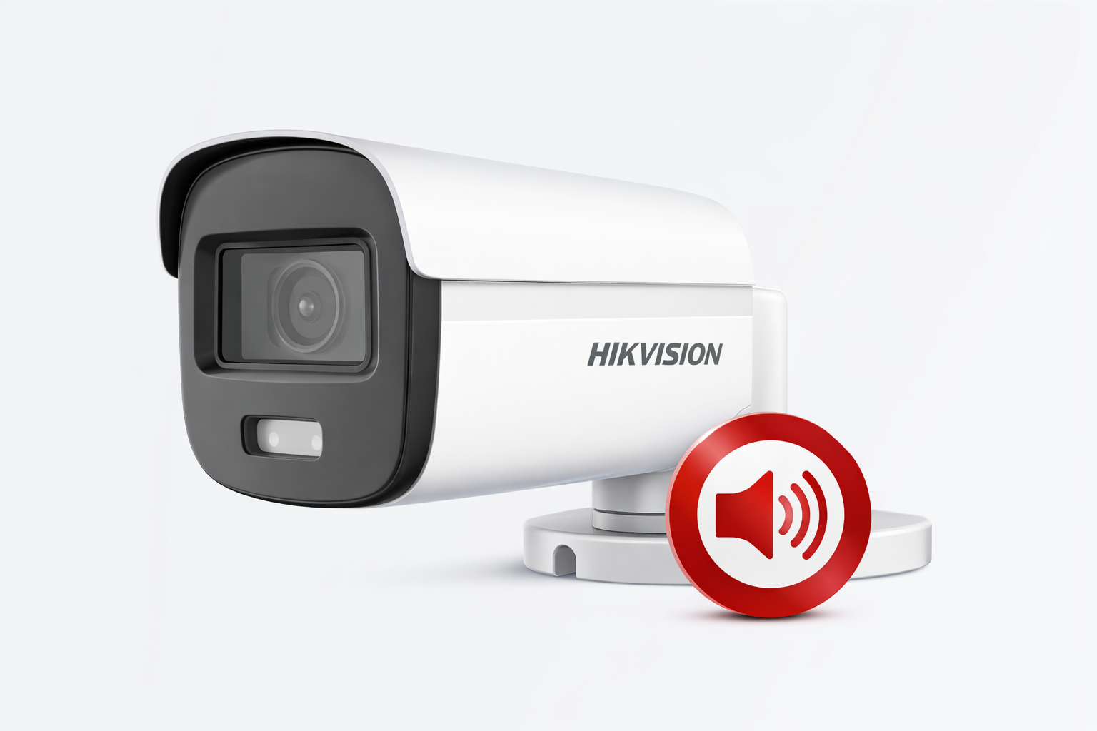 Camara Bullet Audio (2MP) Luz híbrida inteligente 20M, 2.8mm plástico