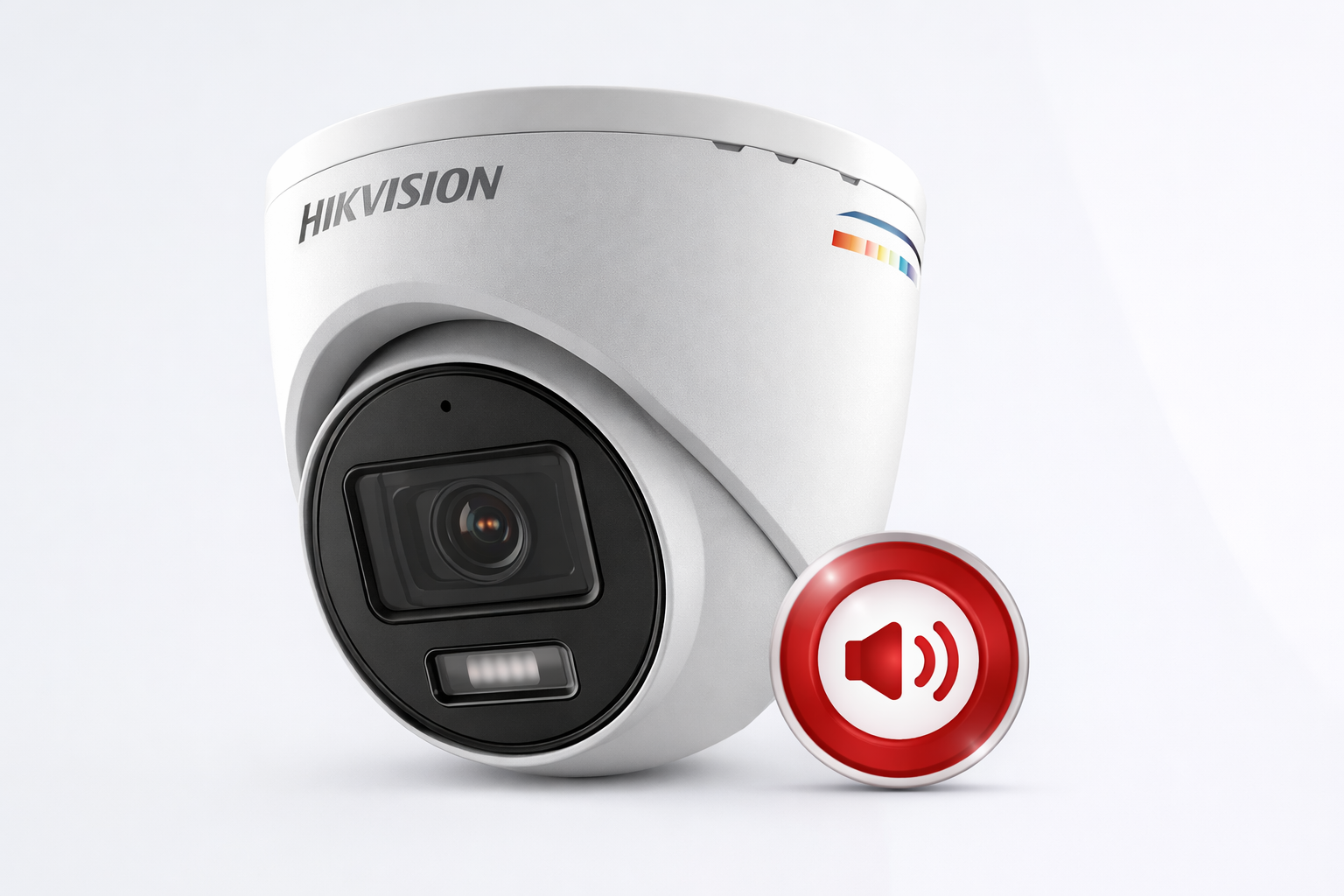 Camara Domo (2MP) Audio Bidireccional + Sirena 40M, 2.8mm plástico 