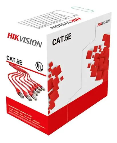 Cable UTP CAT5 305M Puro cobre Negro Exterior