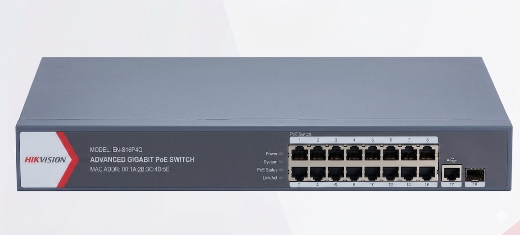 Switch de escritorio PoE 16 puertos 10/100 Mbps
